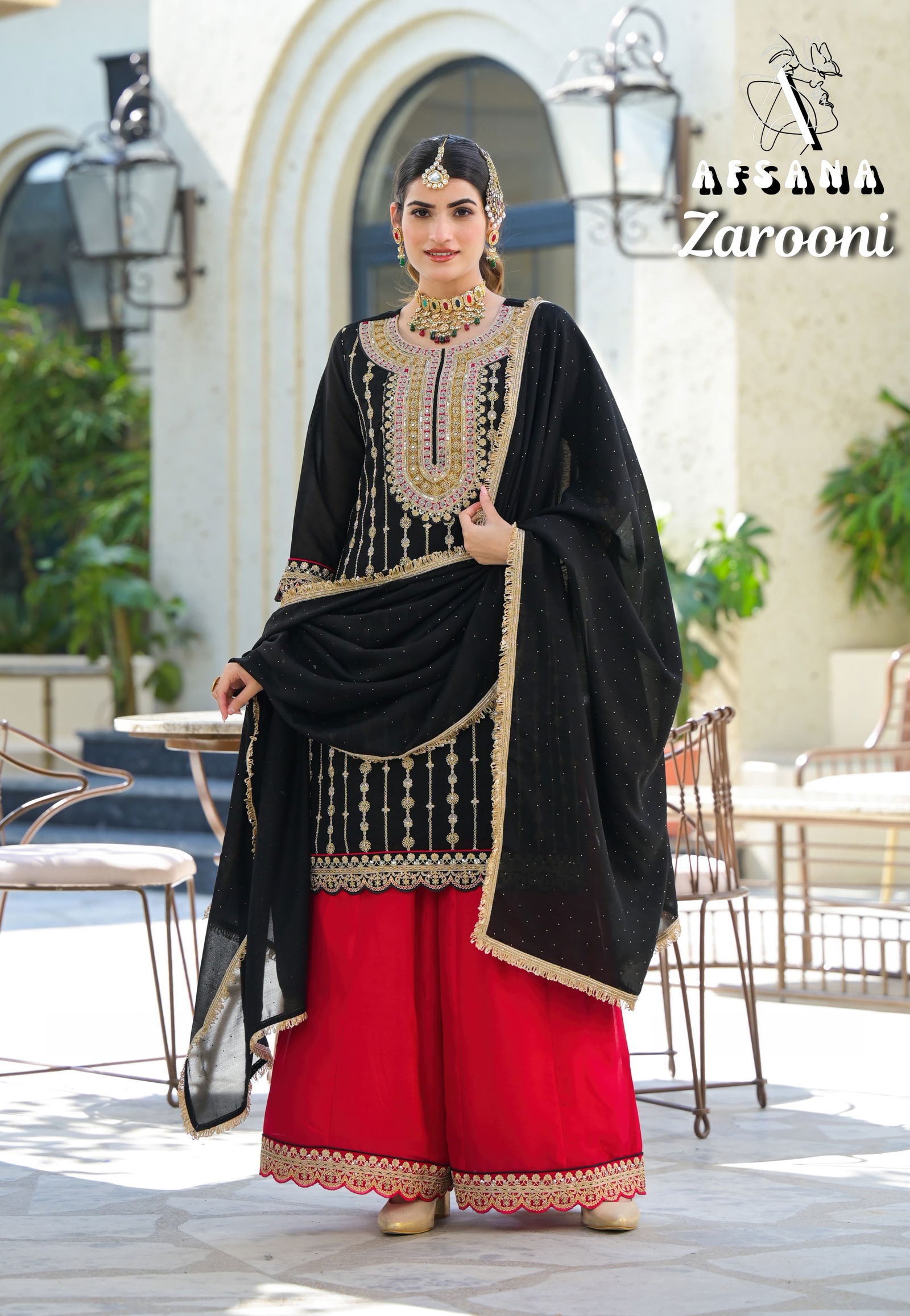 Zarooni By Afsana Blooming Vichitra Embroidery Readymade Suits Orders In India